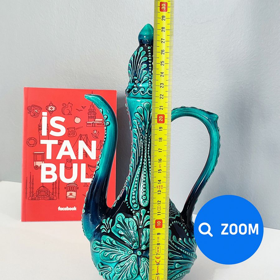 Ceramic wine jug (decor), Arabic style decor — handmade pottery, handmade ceramic product image (7)