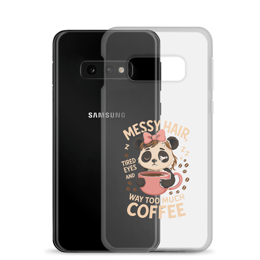 Panda Coffee Lover Samsung® Case - Pink Bow product image (2)