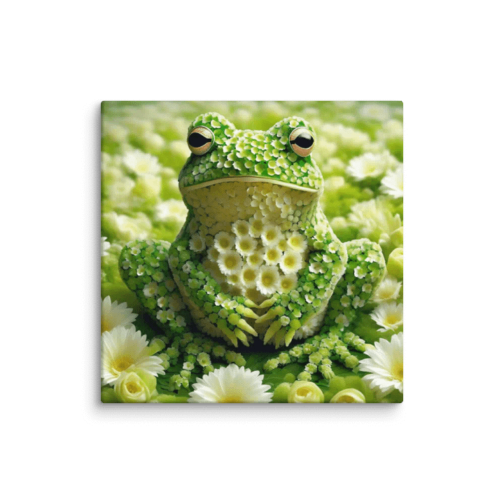 Green Flower Frog Wall Art product image (2)