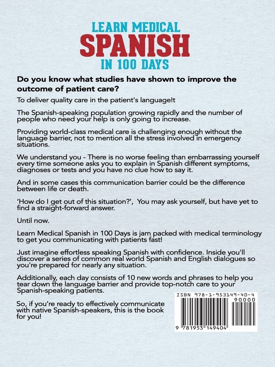 Learn Medical Spanish in 100 Days product image (2)