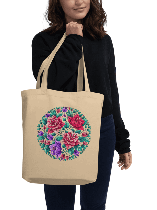 Floral Mandala Eco-Friendly Tote Bag | AI Design flower product image (1)