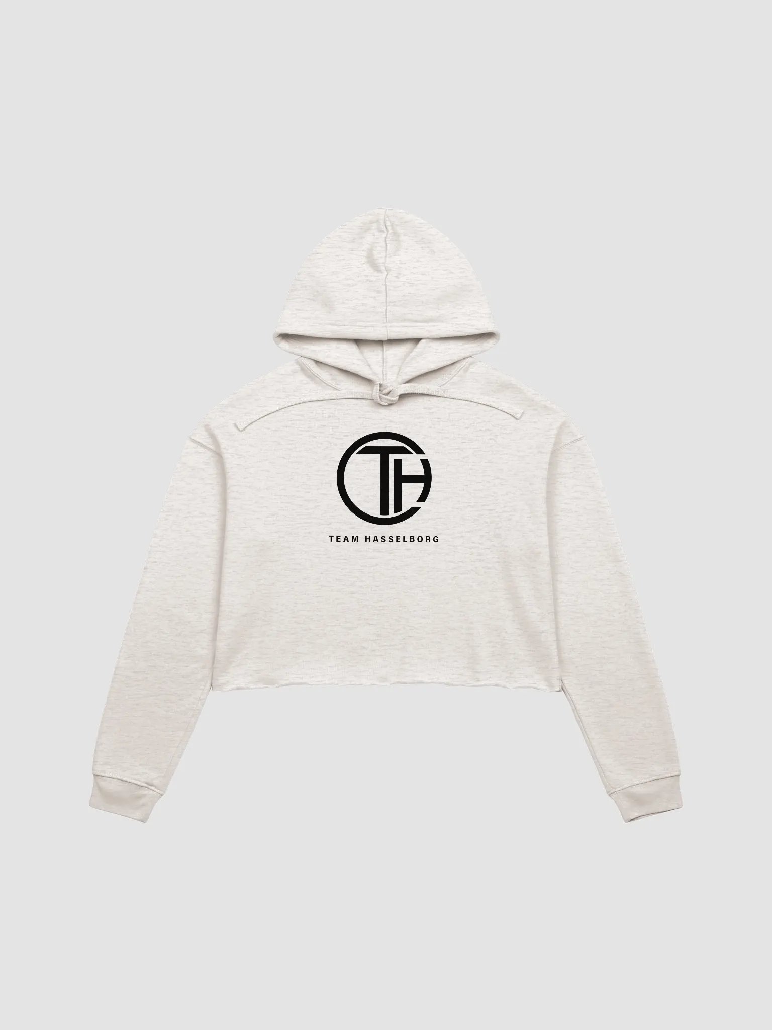Hasselborg Logo Cropped Hoodie - Heather Dust product image (1)