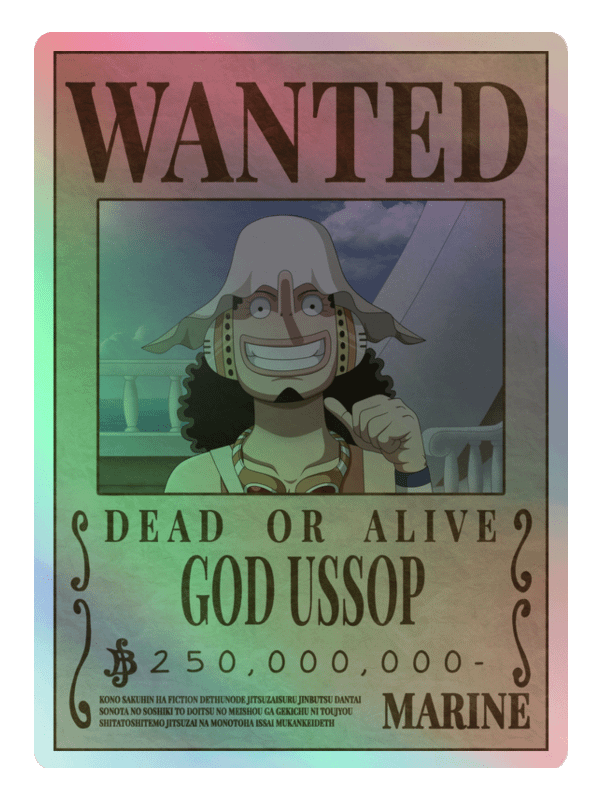God Usopp Holographic Sticker Sheet product image (2)