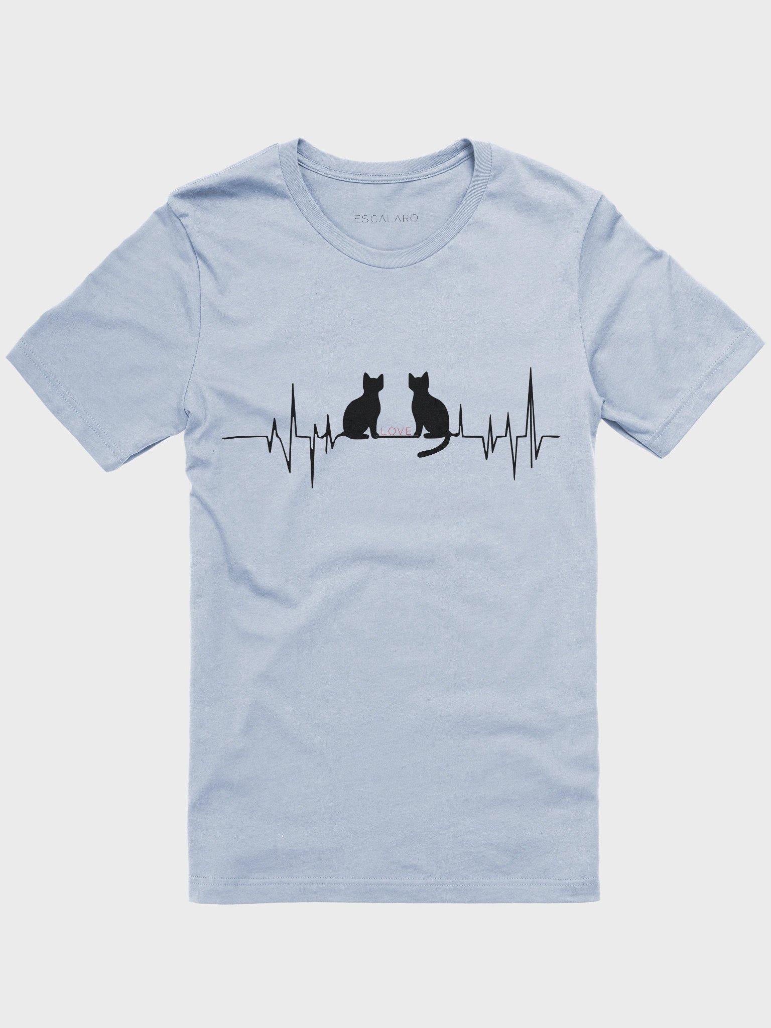 Purrfect Love - Cats ECG Silhouette T-Shirt product image (5)