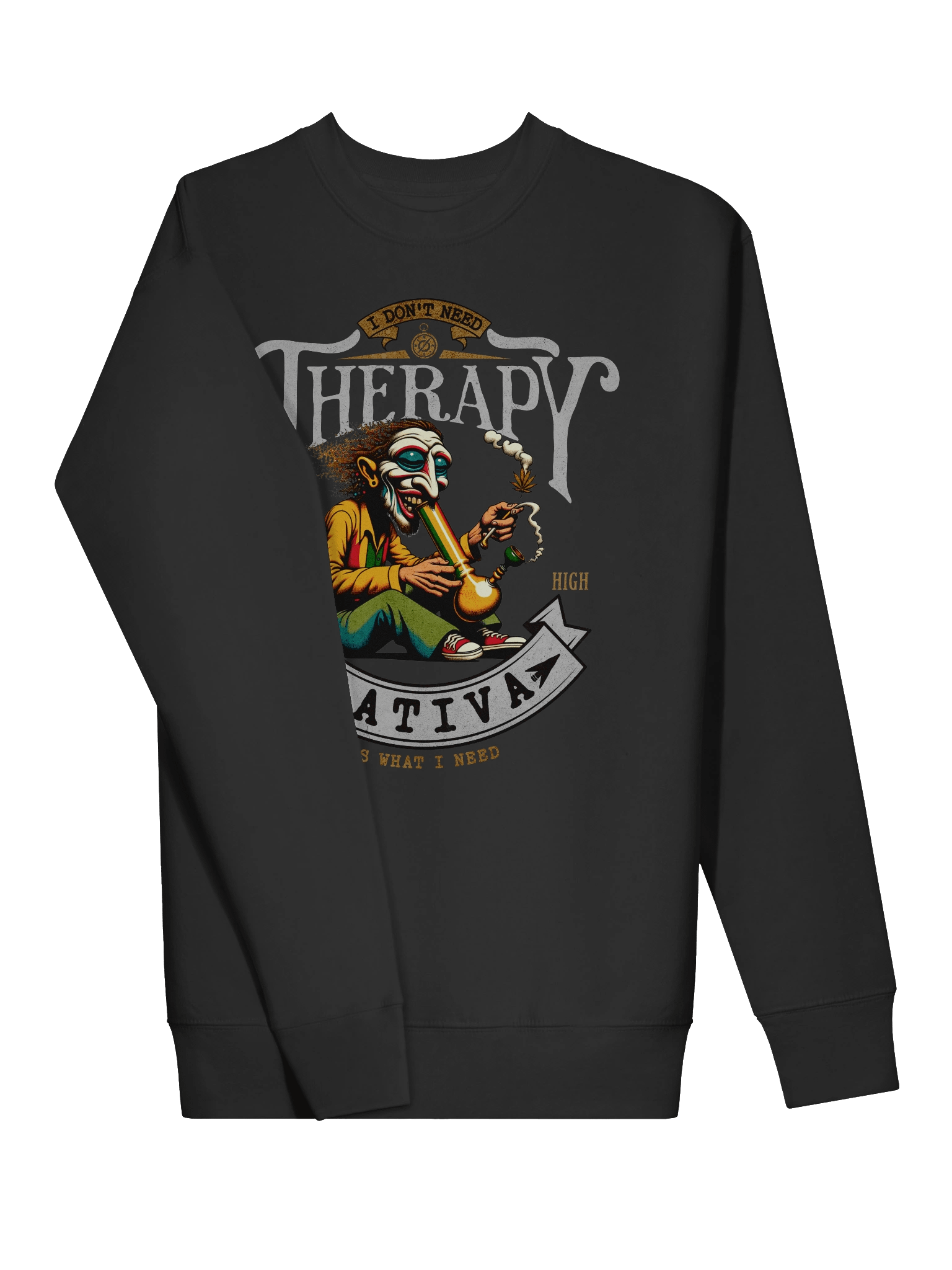 PSYCHEDELIC - I Don’t Need Therapy - SATIVA | Premium Unisex Sweatshirt product image (10)