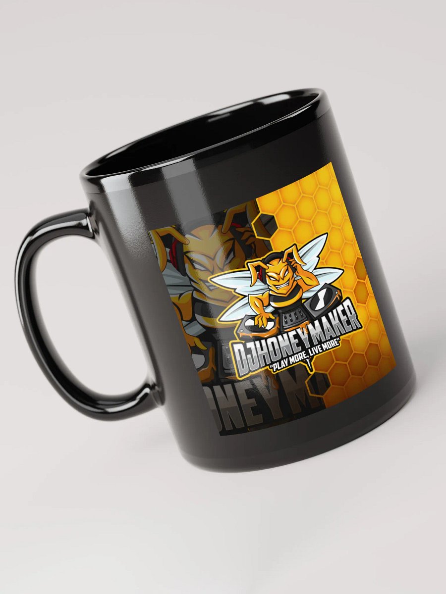 Logo With Texture Black Glossy Mug product image (5)