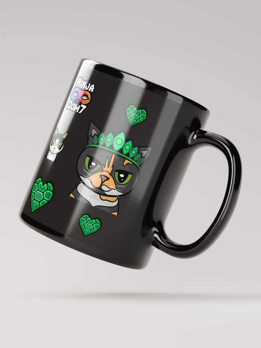 Cat Fam Black Glossy Mug product image (5)