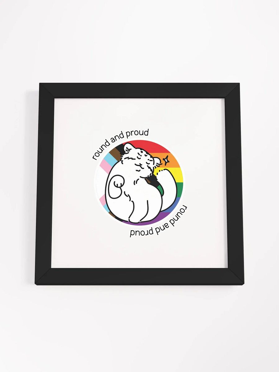 Round and Proud Manul Pride Version - Framed Print product image (10)