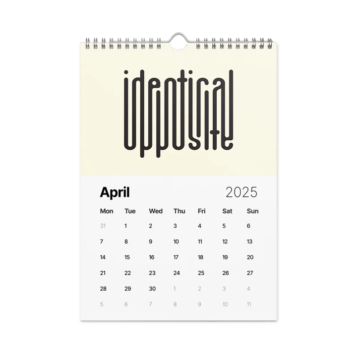 Ambigram Calendar 2025 product image (1)