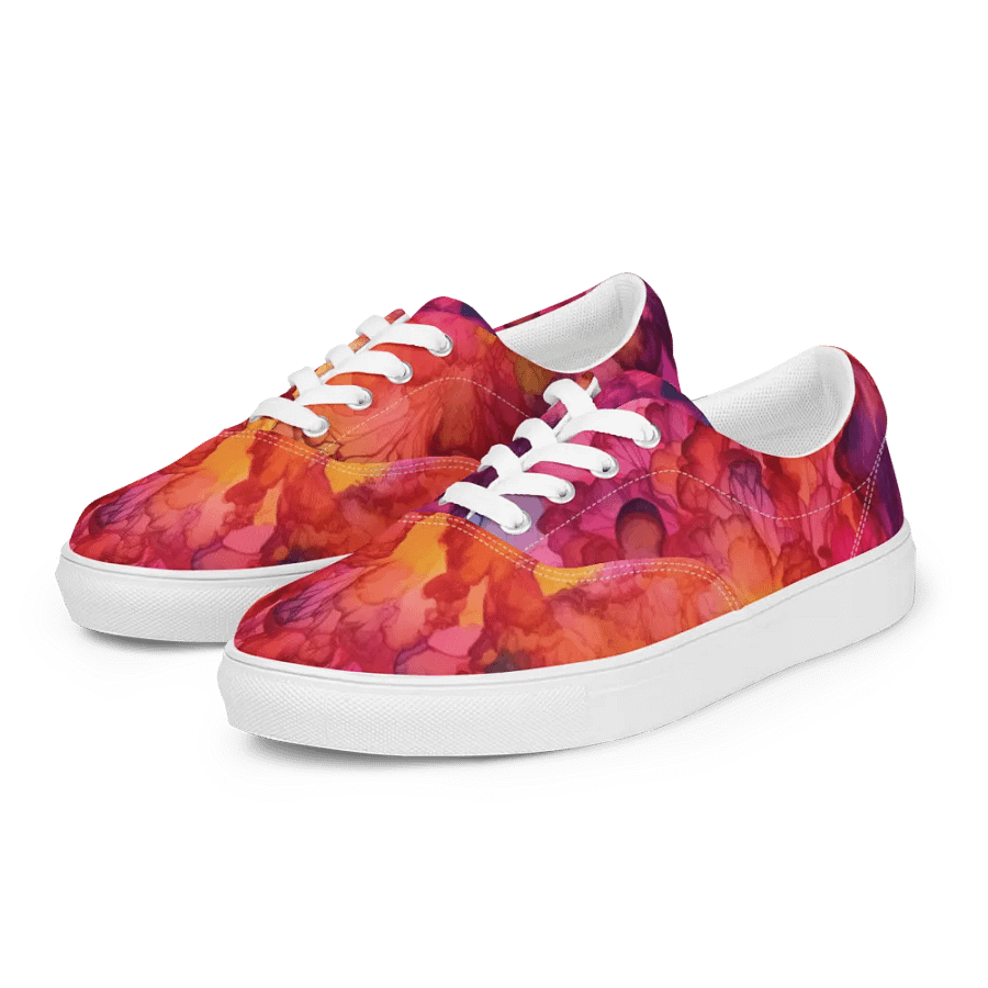 Red Jazz Lace Up Canvas Shoes product image (2)