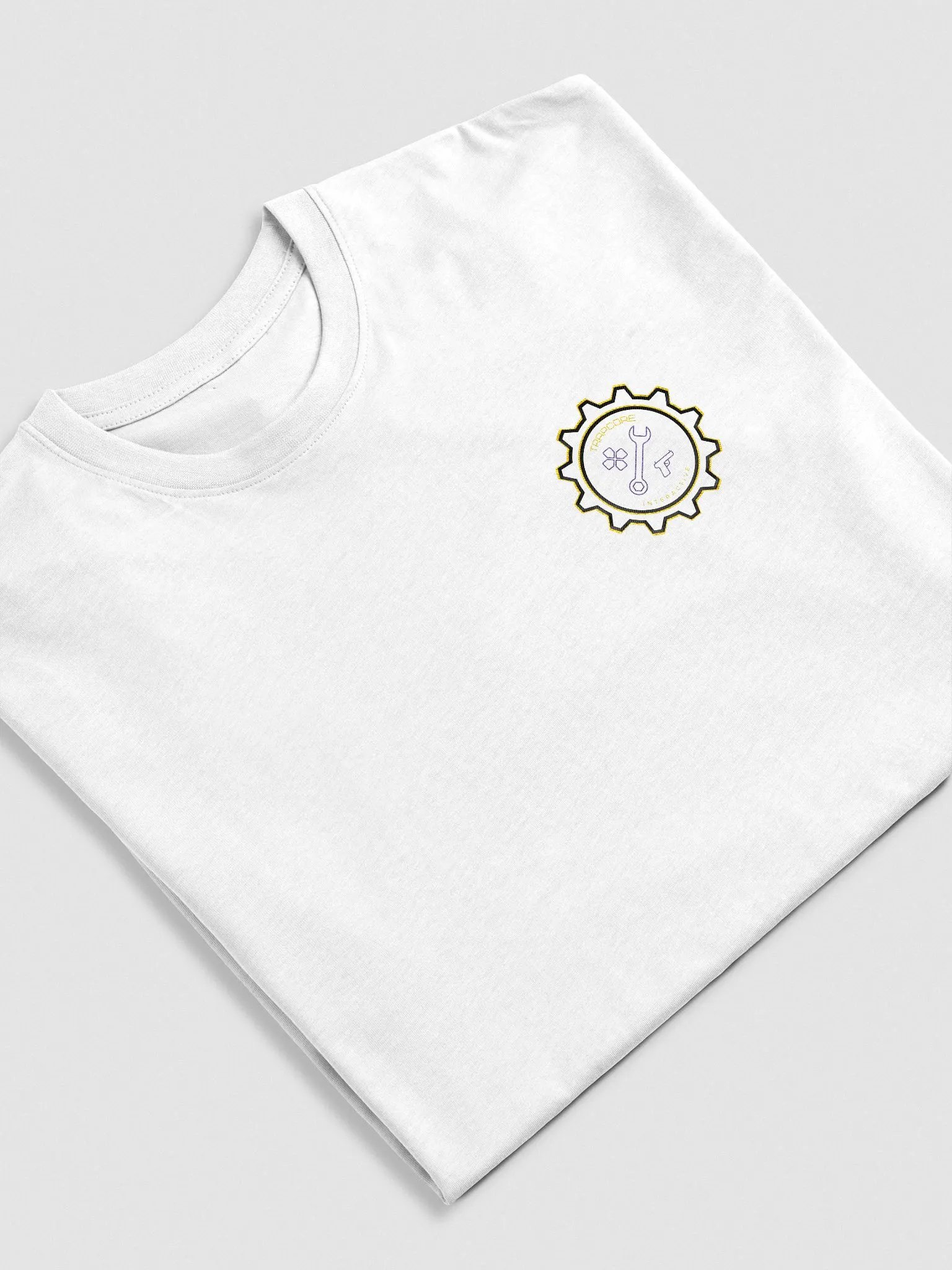 White Embroidered Cotton TCI Tee product image (4)