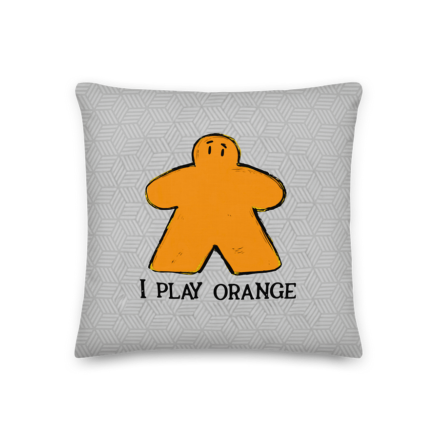 I Play Orange Meeple Rainbow Pillow product image (3)