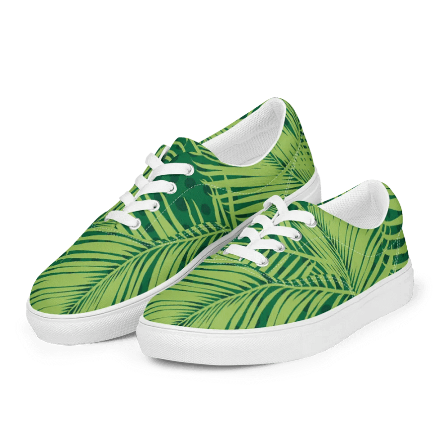 Tropical Leaf Lace-Up Canvas Shoes product image (4)