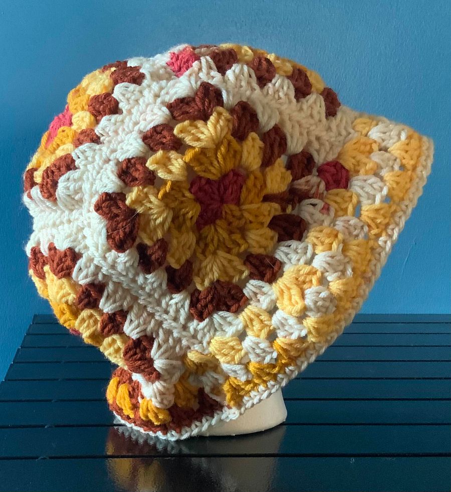 Autumn Granny Square Bucket Hat product image (2)