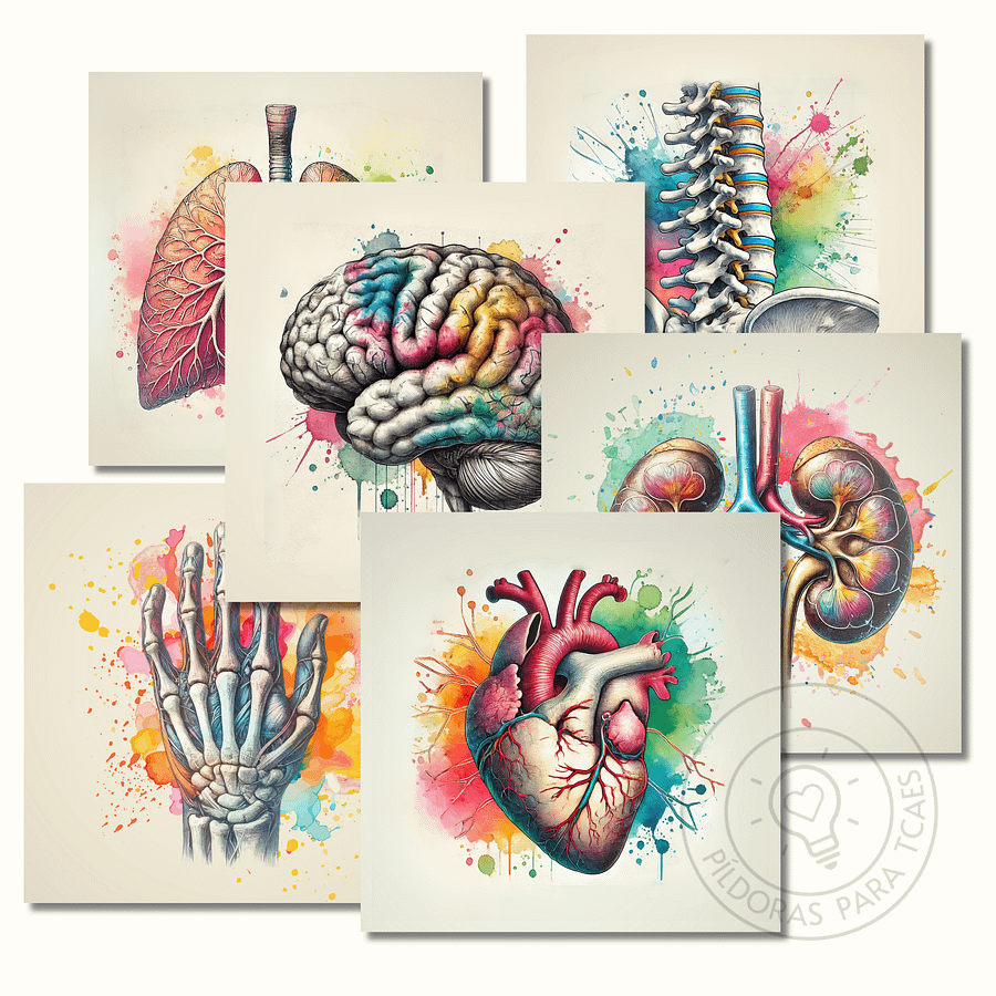 Ilustraciones Anatómicas para TCAEs | Láminas de Anatomía de Alta Calidad (40 x 40 cm) en PNG product image (3)