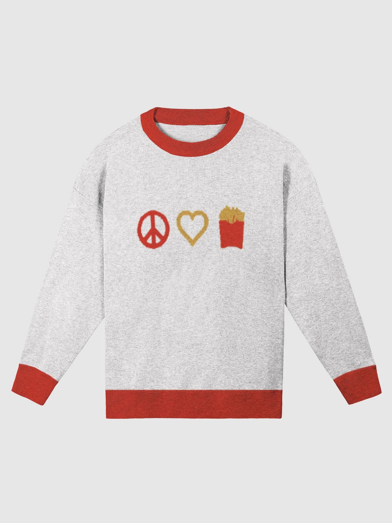 Peace Love & McDs Fries Knit Sweater product image (1)