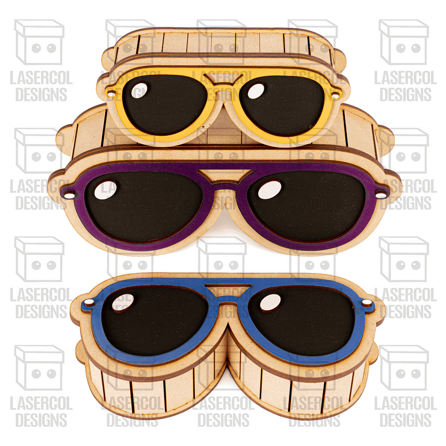 Glasses Shaped Boxes Set 2 (3 Sizes) - Laser Cut Files product image (8)