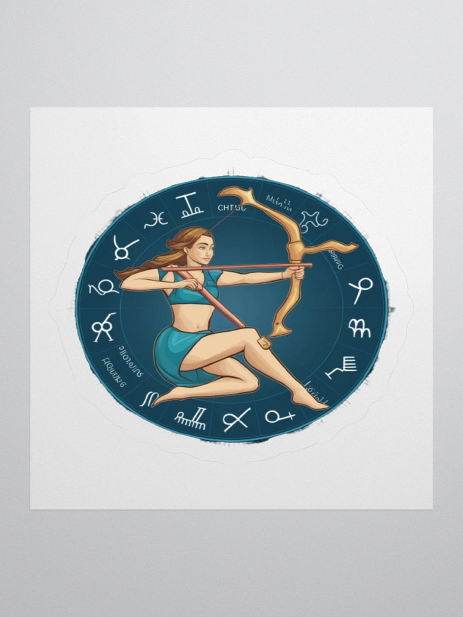 Exclusive Sagittarius Zodiac Sticker: Centaur Archer with Zodiac Wheel - Ideal for Laptops, Cars, and Astrology Enthusiasts! product image (1)
