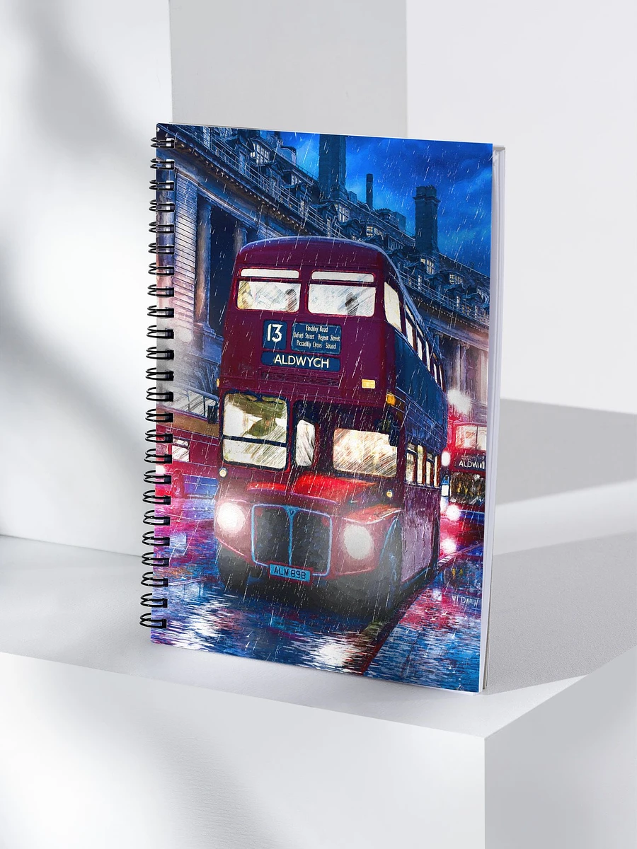Routemaster Bus – Rainy London Spiral Notebook product image (4)