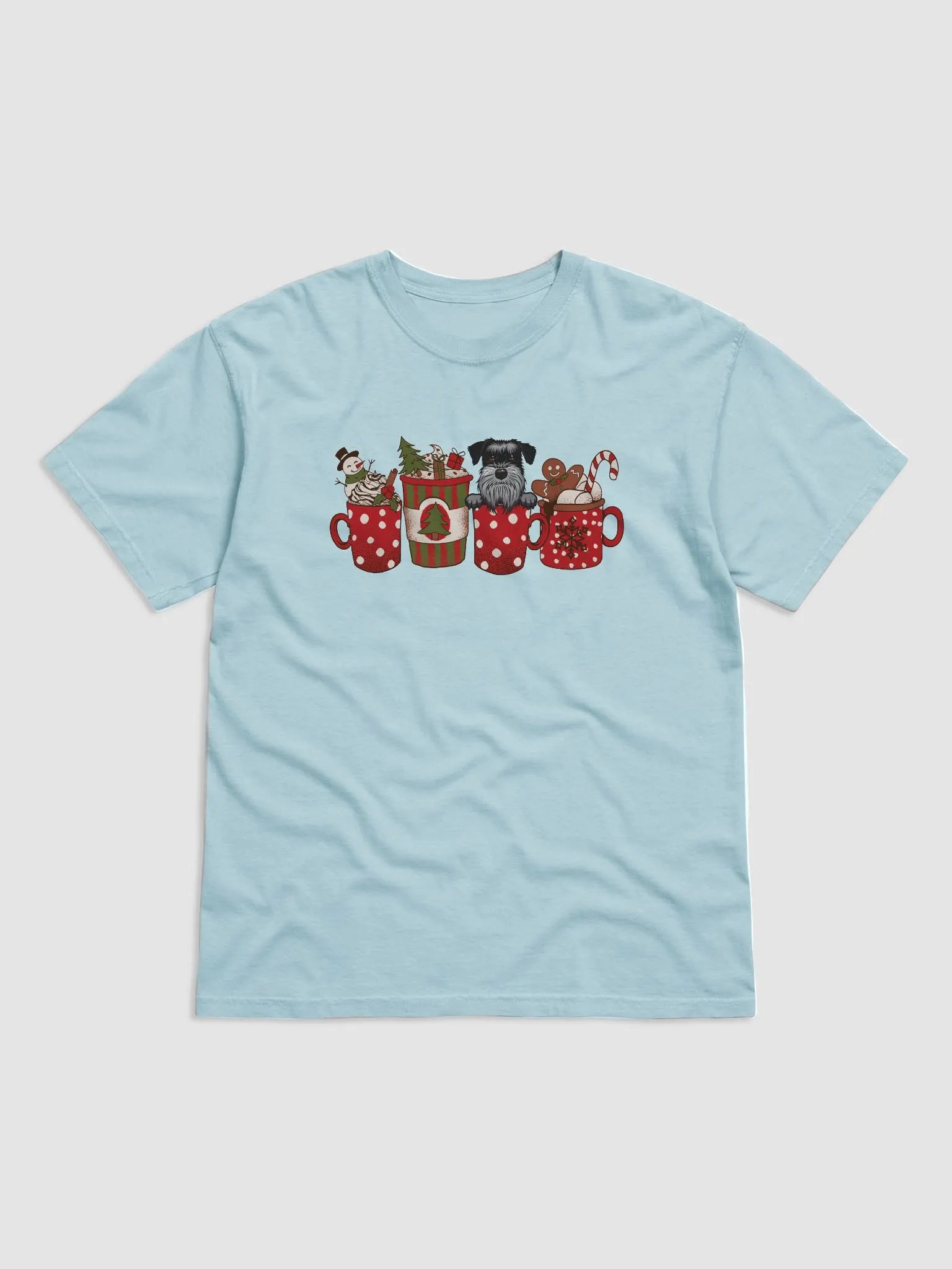 Cute Mini Schnauzer in a Christmas Cup T-Shirt | Funny Christmas Pup in a Cup product image (9)