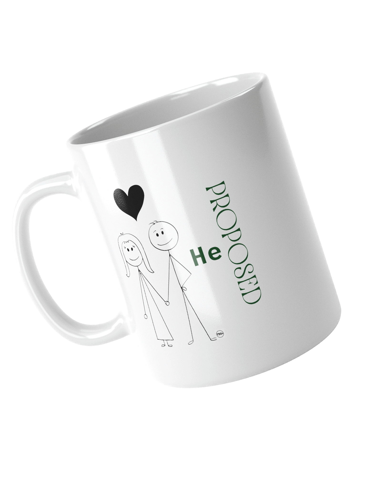 He Proposed! – Cute Stick Figure Couple Mug product image (12)