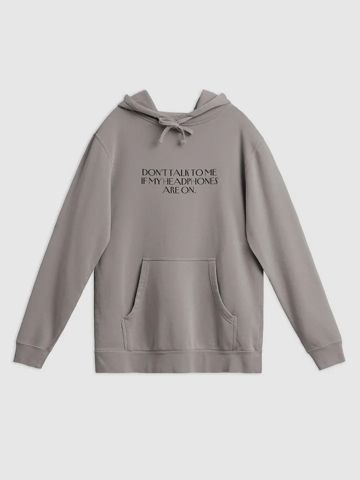 HEADPHONES ON (variant 1) printed pigment hoodie product image (7)