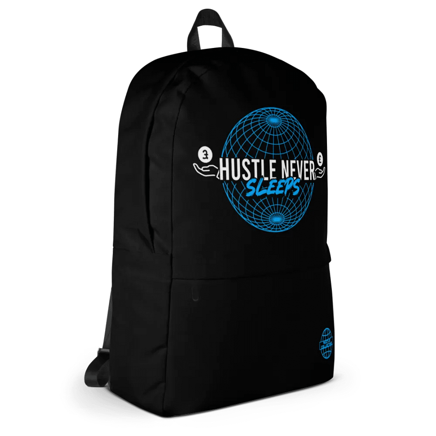 Hustle Never Sleeps Backpack (Black) product image (5)