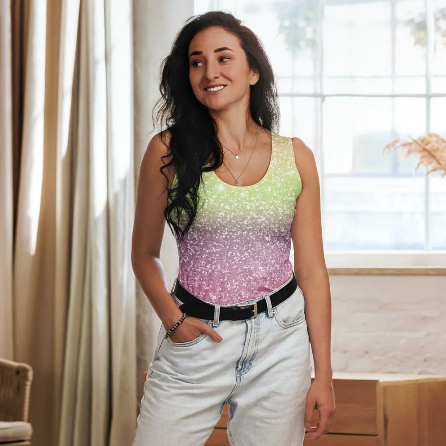 Glitter Unicorn Texture Design Tank Top (12) product image (8)