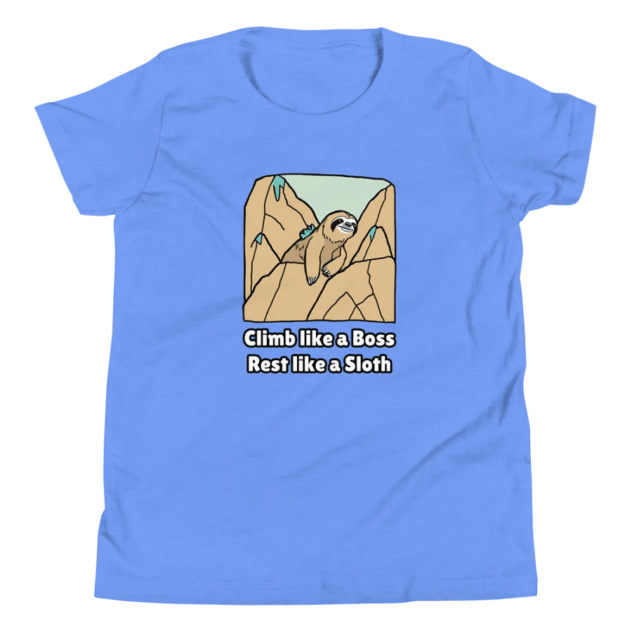 Climb Like a Boss Rest Like a Sloth - Youth Climbing T-Shirt product image (24)