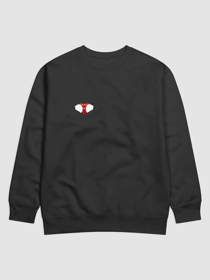 Valentine Matching Road Helmet Heart Crewneck (White-Left) product image (1)