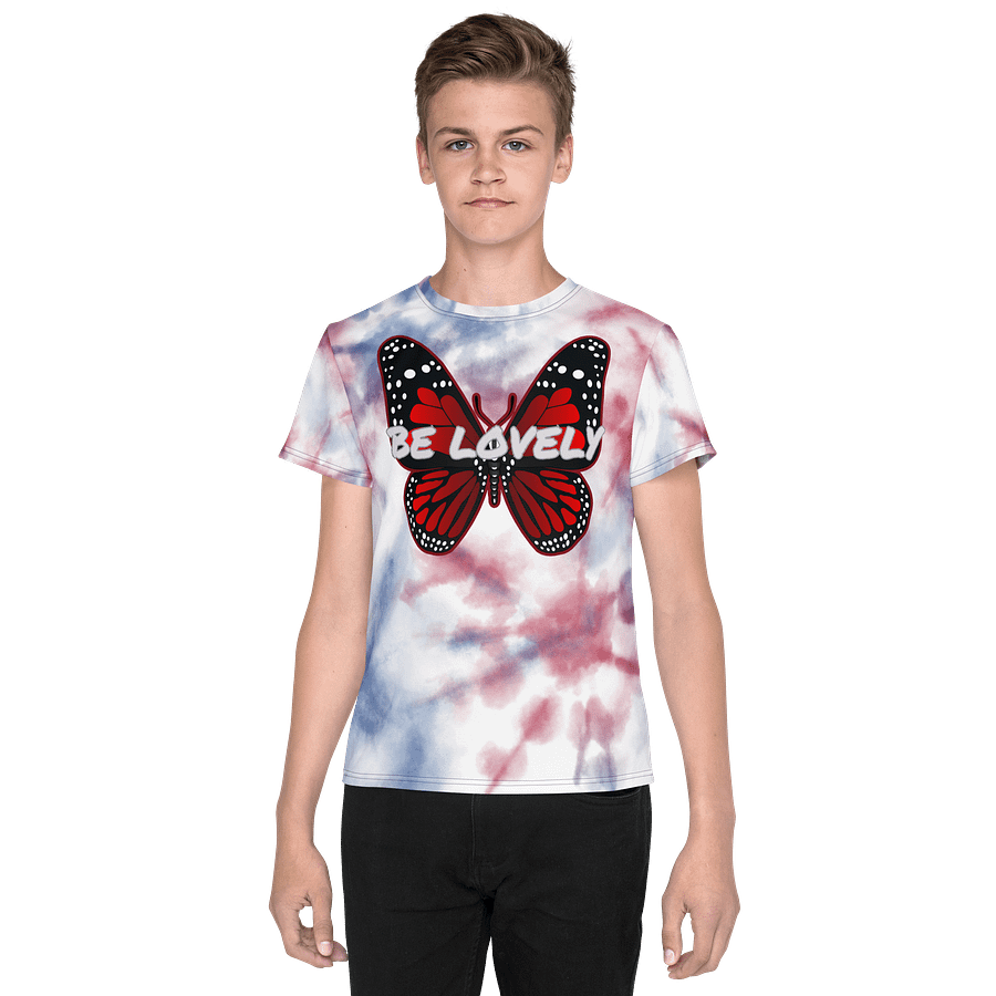 Be Lovely Butterfly Youth All-Over T-Shirt Girl and Boy product image (1)