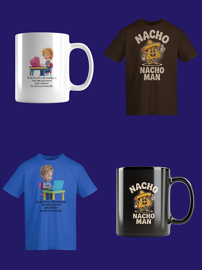 Graphic Tees and Mugs