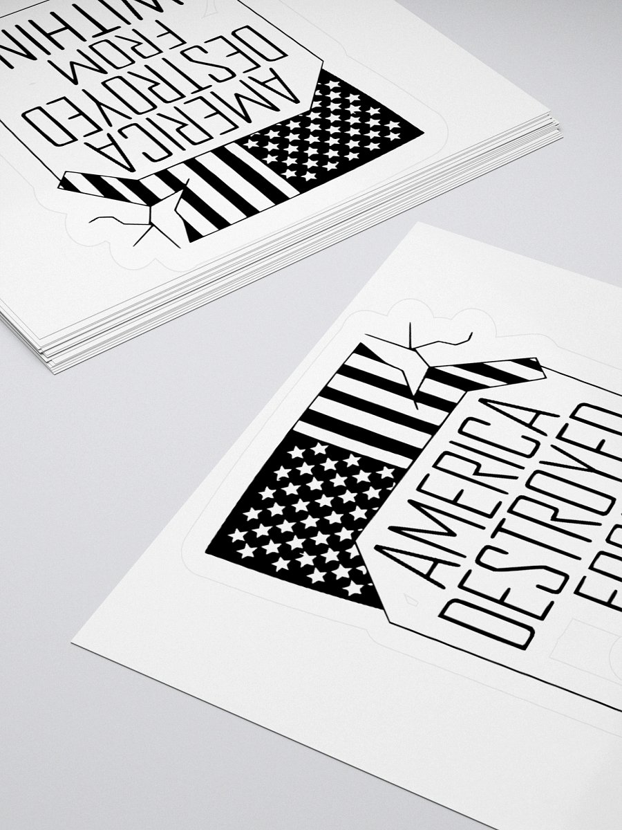 "America Destroyed From Within" Bold Statement Stickers product image (4)
