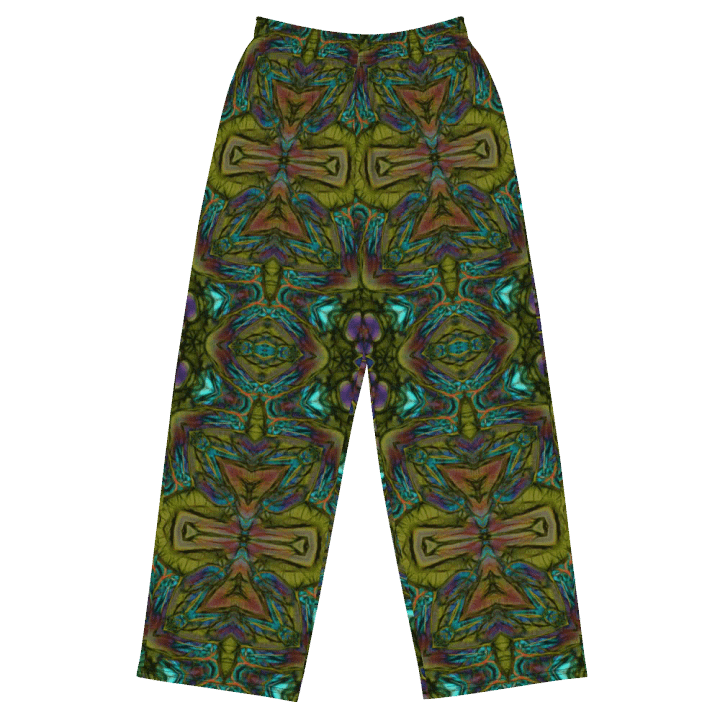Green Kaleidoscope Wideleg Pants product image (2)