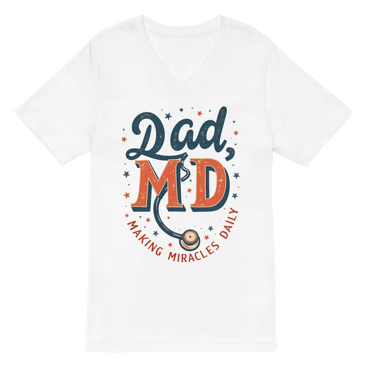 Vintage Dad MD Stethoscope v-neck Tee product image (6)