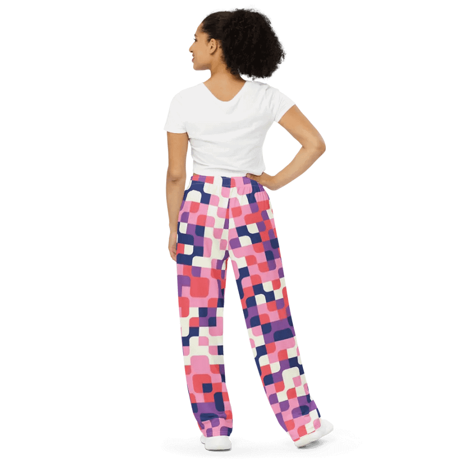BUIII Pixelated Geometry: Amethyst Dawn Wide-Leg Pants product image (3)