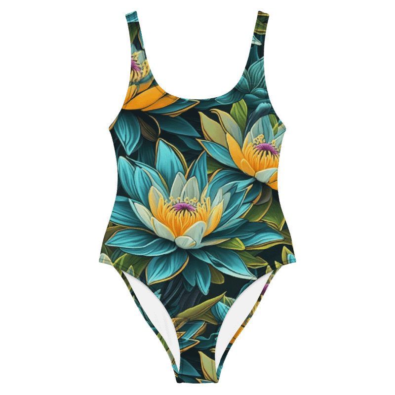Lotus blue maillot/swim suit one piece product image (1)