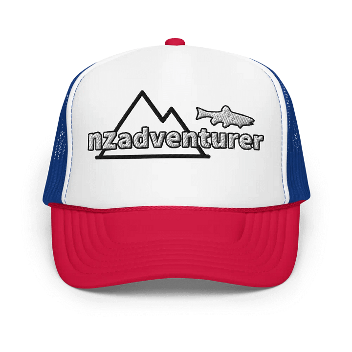 NZA Fish Trucker Hat - Red / Blue product image (2)