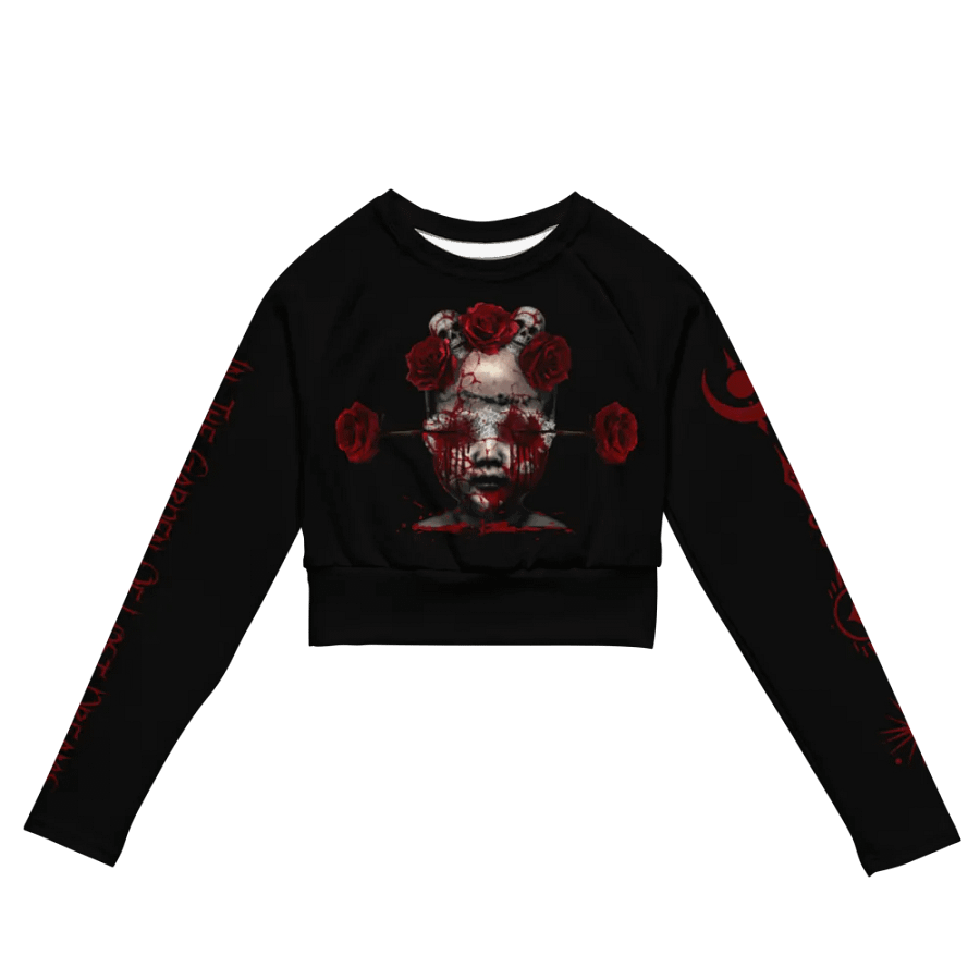 Blood Rose Macabre All-Over Crop Top product image (1)