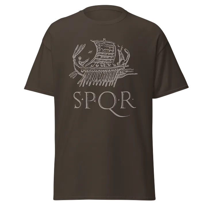 SPQR Galley Roman Art from 43 BC, Dark Chocolate T-Shirt product image (1)