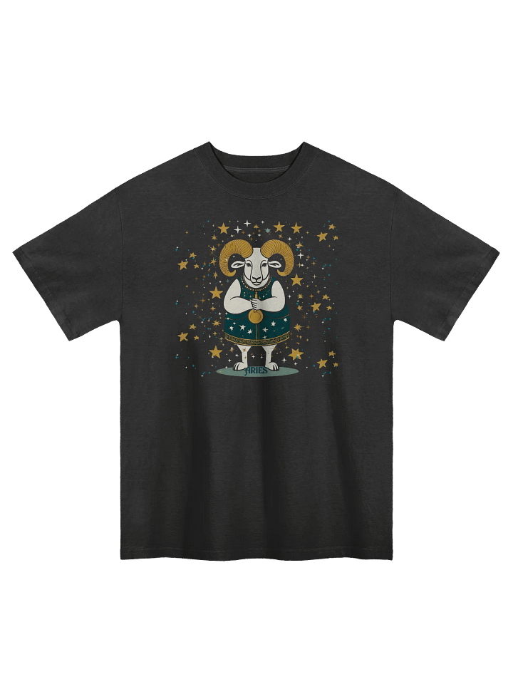 Aries 2025, Adorable Ram, Black Tee product image (1)