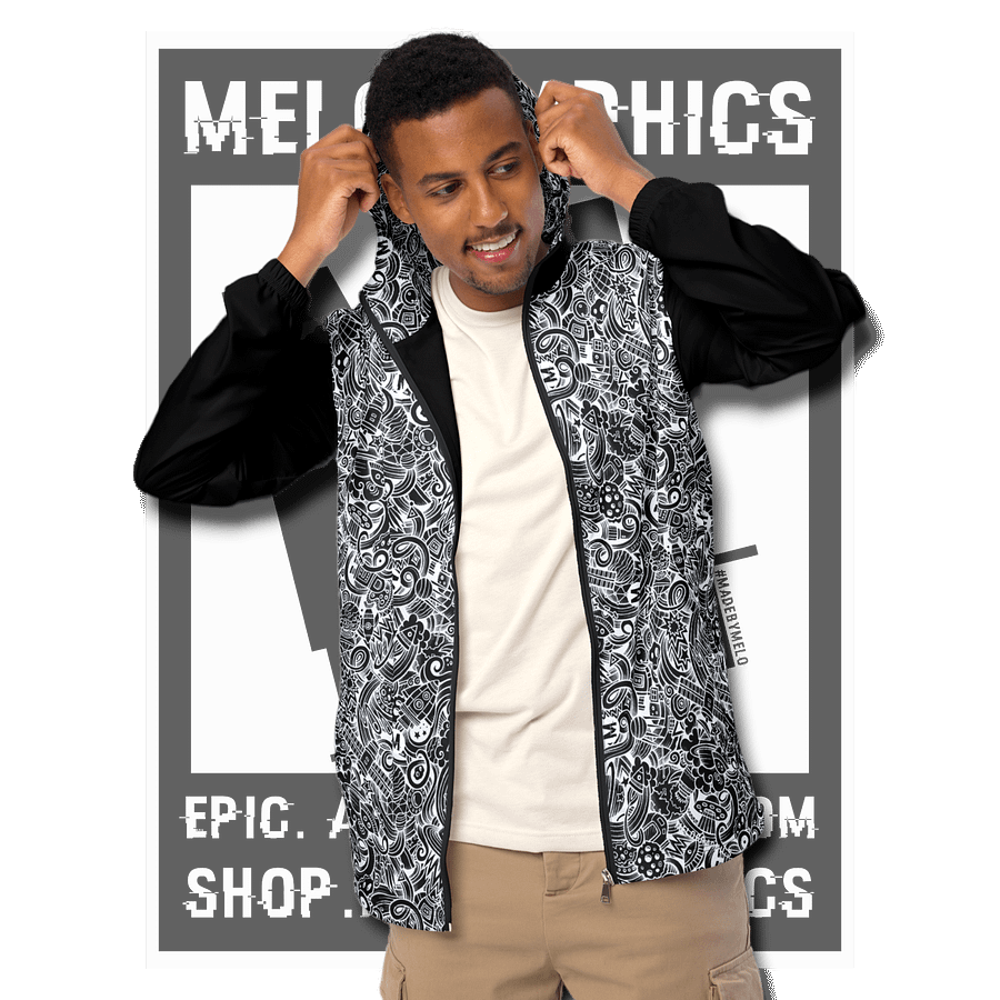 Dark Space Scribble - Ultimate Windbreaker Jacket | #MadeByMELO product image (9)