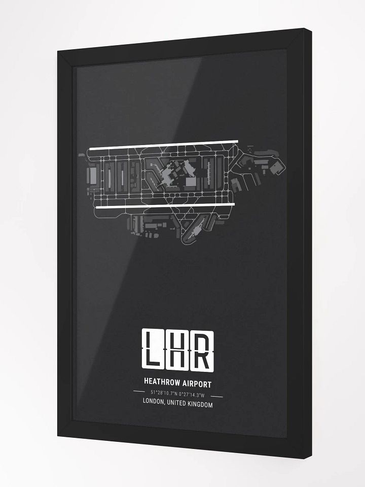 Framed Airport LHR Premium Map On Matt Paper product image (2)