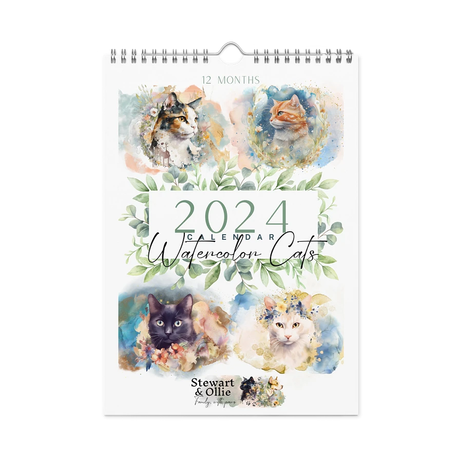 Watercolor Cats 2024 Wall Calendar, 12 Month product image (19)