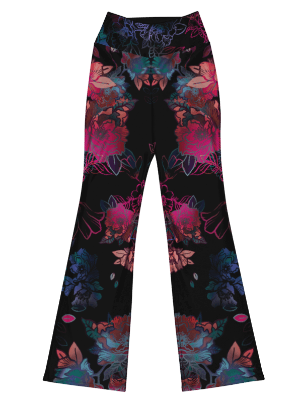 Black lace-flare leggings product image (4)