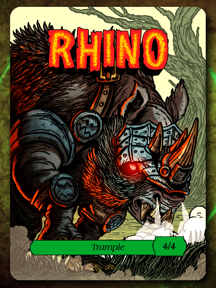 Rhino 4/4 Trample Full Art Token product image (1)
