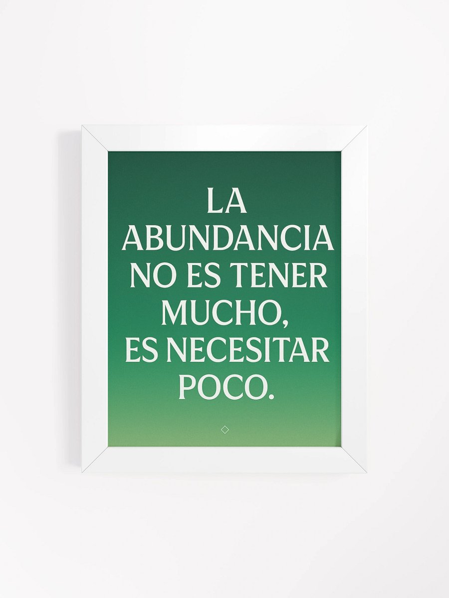 Póster ultra-premium sobre abundancia y minimalismo con gradiente verde-dorado product image (28)