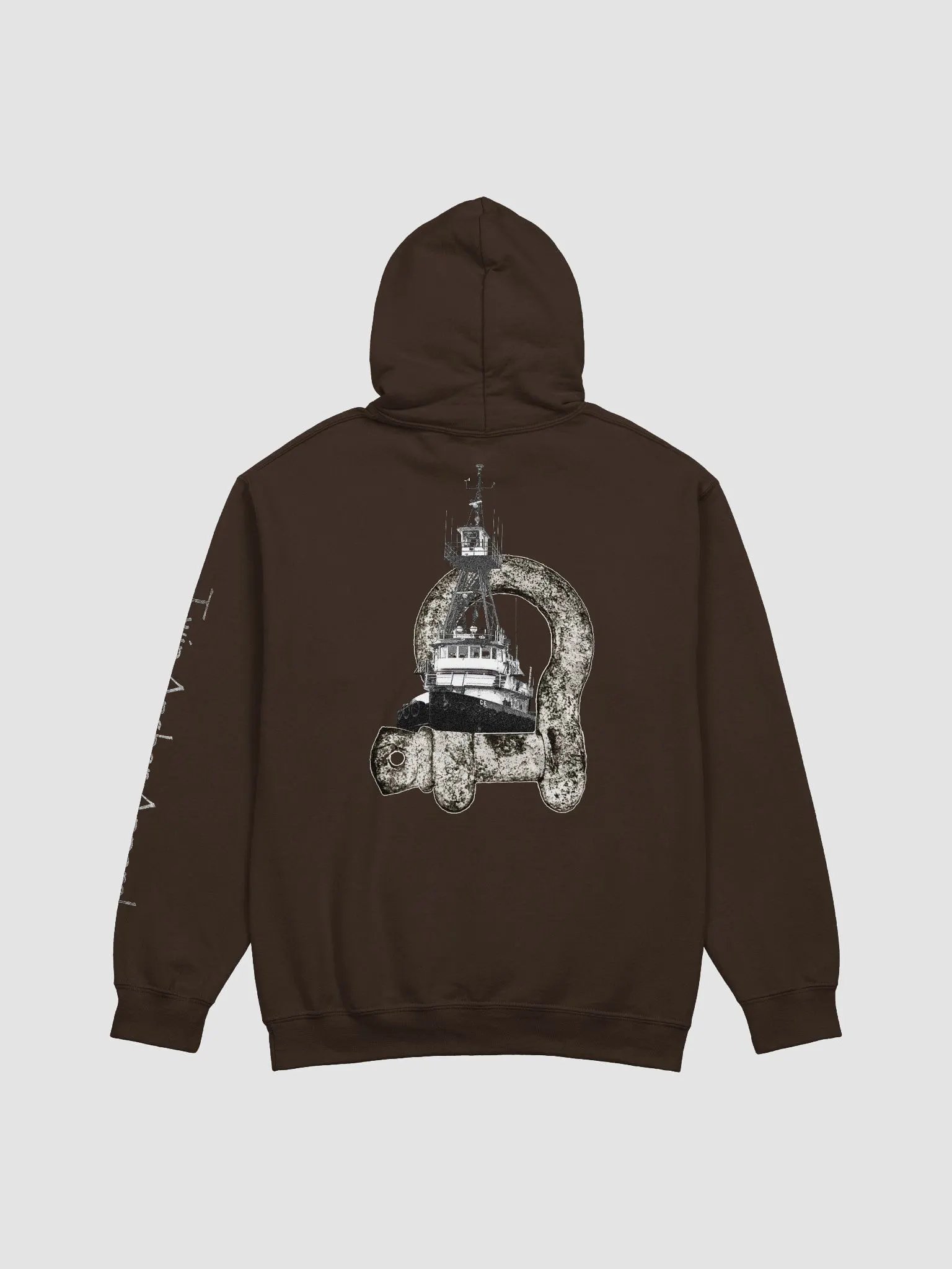 Ship Wheel & Tug CE Hoodie - sleeve Twin Anchor product image (3)