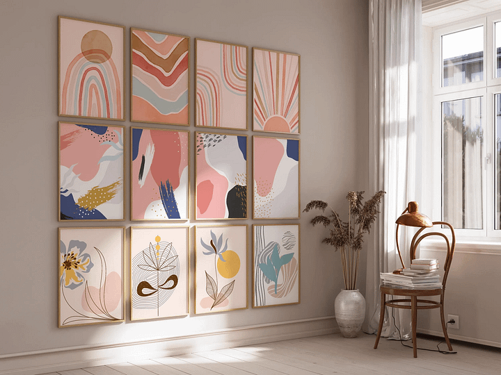 Boho Wall Collage Mega Bundle, Set of 1250+ Prints Digital product image (2)