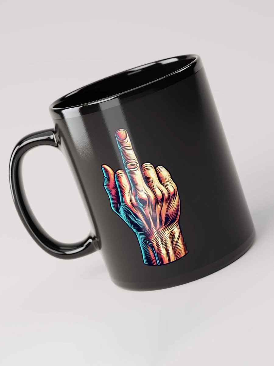 Morning Mood Middle Finger Mug Black product image (3)